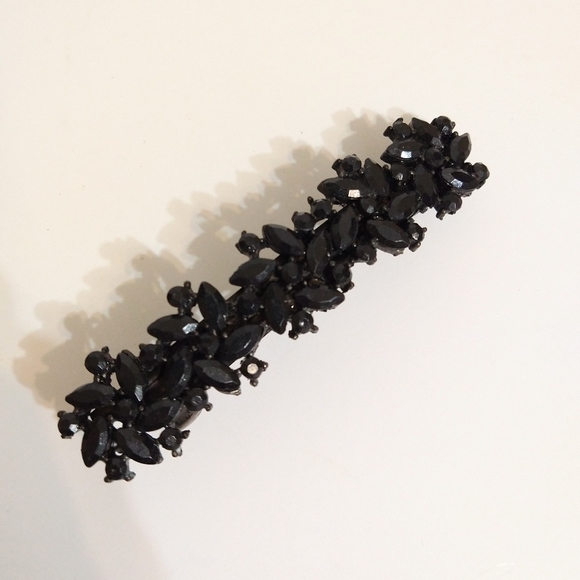 🌹Black Rhinestone Hair Clip - Picture 3 of 6